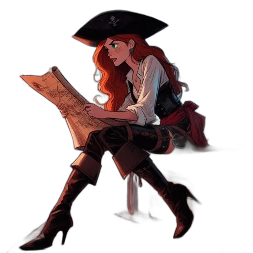 dress, hat, staff, weapon transparent PNG cut-out