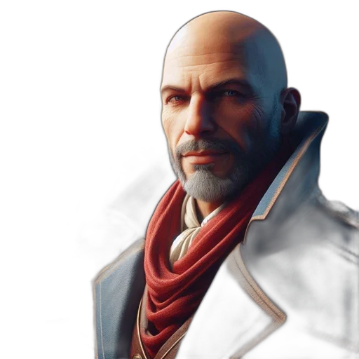 jacket, face, staff, concept art transparent PNG cut-out