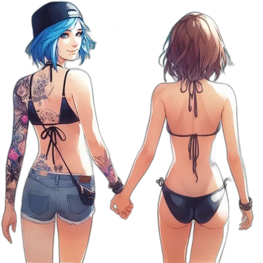 dress, concept art, cyberpunk, anime transparent PNG cut-out