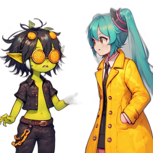 mask, jacket, staff, creature transparent PNG cut-out
