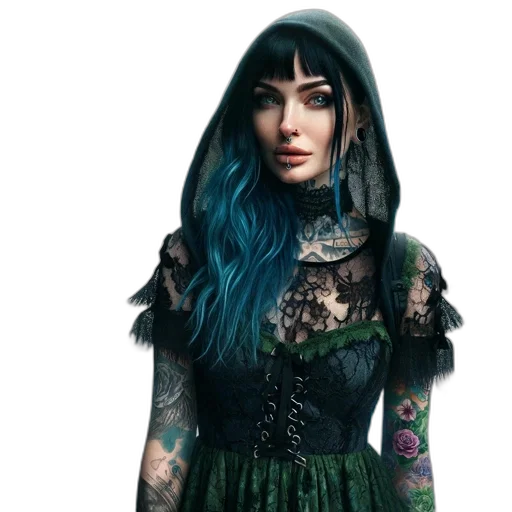 dress, fantasy art, photorealistic, concept art transparent PNG cut-out