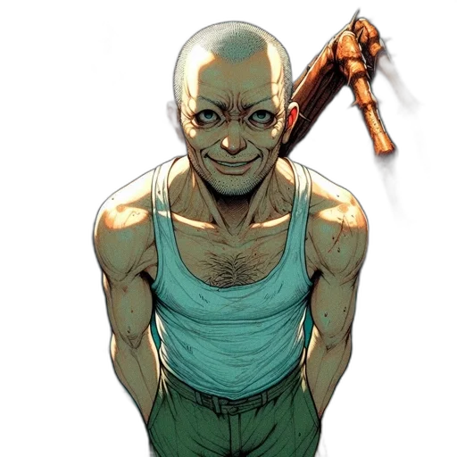 staff, comic book art, concept art, man transparent PNG cut-out