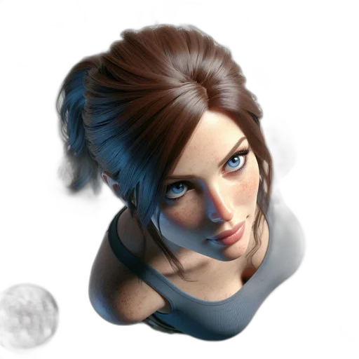 face, jewelry, staff, 3d render transparent PNG cut-out