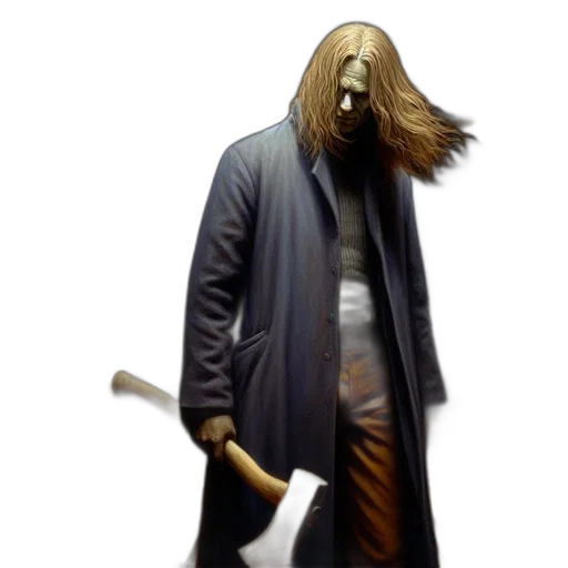staff, jacket, mask, weapon transparent PNG cut-out