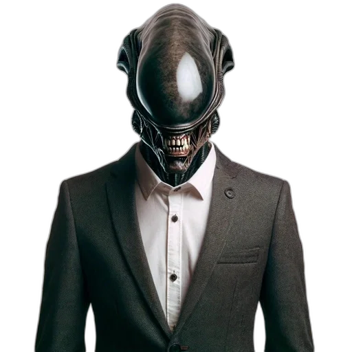 mask, robot, jacket, creature transparent PNG cut-out