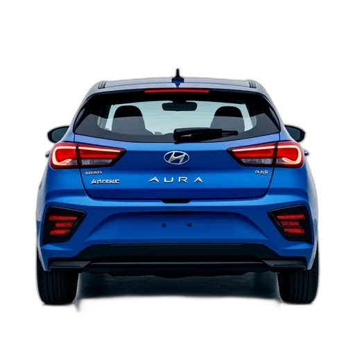 car, rear, blue, 2020 transparent PNG cut-out