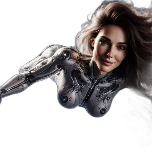 robot, concept art, photorealistic, comic book art transparent PNG cut-out