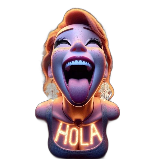 face, staff, 3d render, concept art transparent PNG cut-out