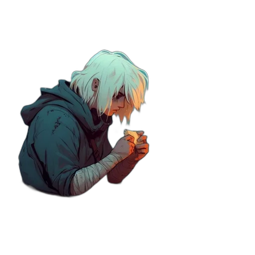 jacket, weapon, face, robot transparent PNG cut-out