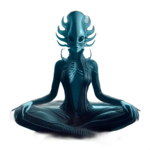 mask, creature, concept art, 3d render transparent PNG cut-out