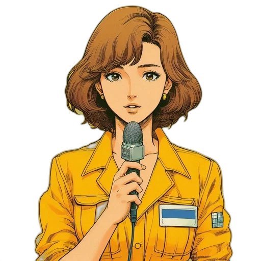jacket, staff, face, cartoon transparent PNG cut-out