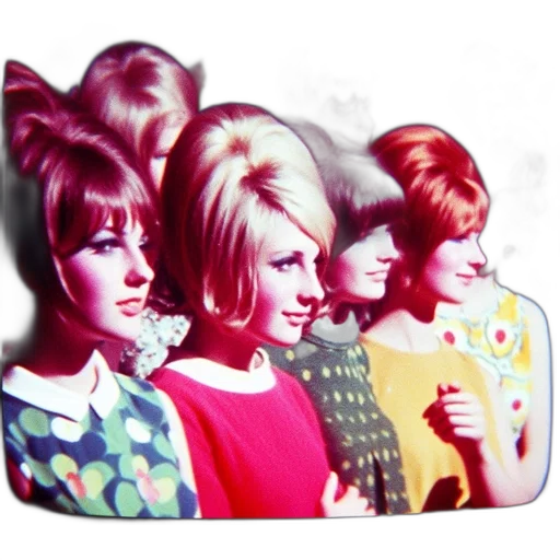 group, women, 60s, 70s transparent PNG cut-out