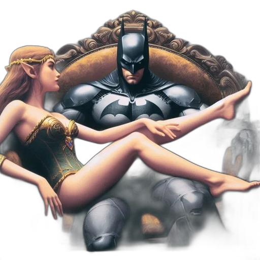 comic book art, concept art, fantasy art, underwater transparent PNG cut-out