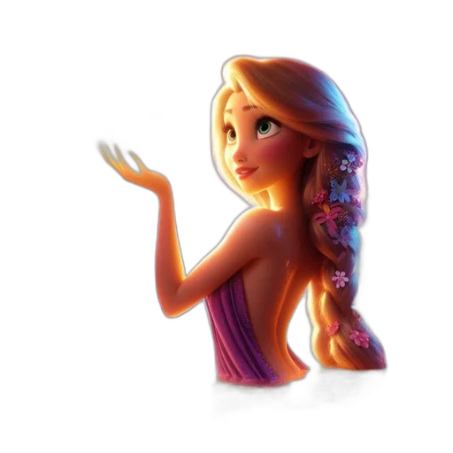 dress, staff, jewelry, face transparent PNG cut-out