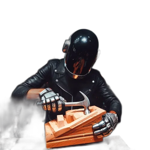 jacket, robot, weapon, car transparent PNG cut-out