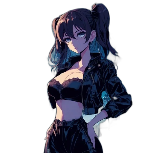 jacket, dress, weapon, staff transparent PNG cut-out