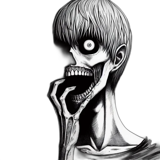 mask, face, creature, comic book art transparent PNG cut-out