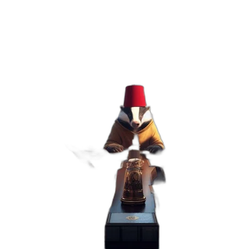 bottle, hat, crown, robot transparent PNG cut-out