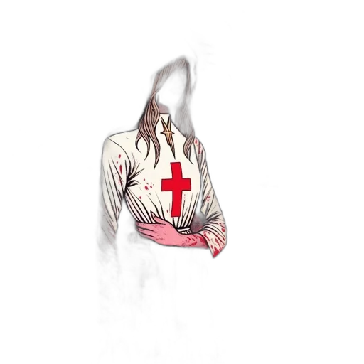 jacket, staff, sword, jewelry transparent PNG cut-out