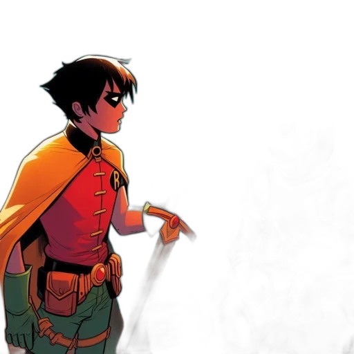 comic book art, concept art, red, colorful transparent PNG cut-out