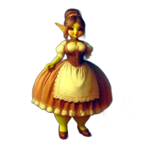 dress, staff, crown, face transparent PNG cut-out
