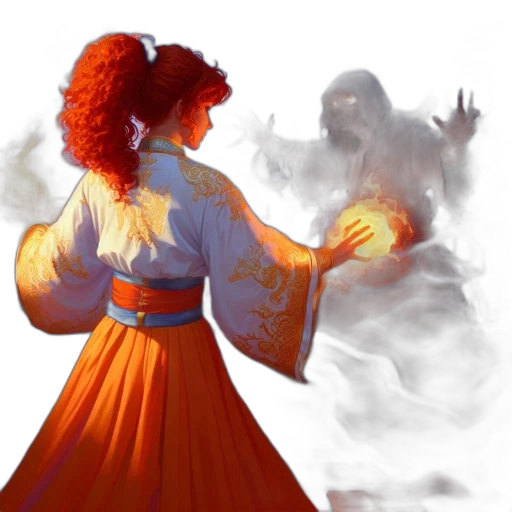 concept art, fantasy art, comic book art, fire transparent PNG cut-out