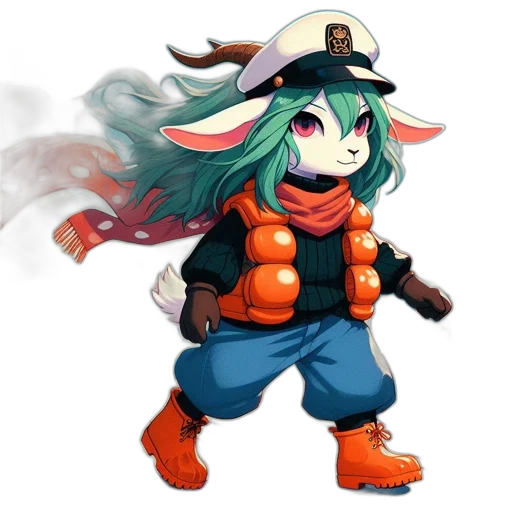 hat, weapon, dragon, staff transparent PNG cut-out