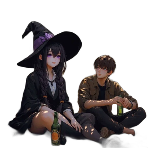 food, hat, jacket, staff transparent PNG cut-out