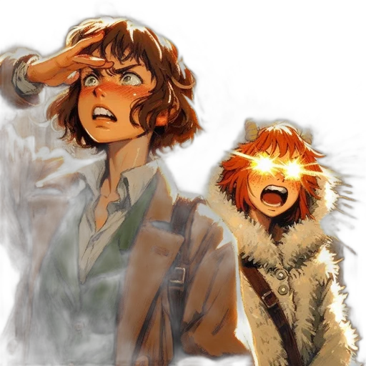 jacket, comic book art, concept art, watercolor transparent PNG cut-out
