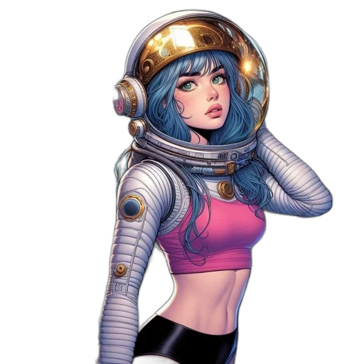 robot, staff, comic book art, concept art transparent PNG cut-out