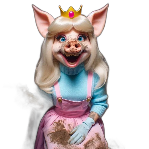 crown, dress, animal, creature transparent PNG cut-out
