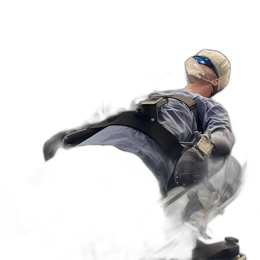 staff, robot, face, jacket transparent PNG cut-out