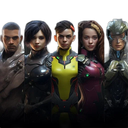 concept art, comic book art, fantasy art, 3d render transparent PNG cut-out