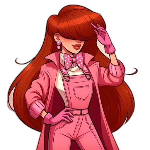 jacket, hair, staff, concept art transparent PNG cut-out