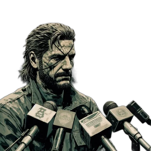 jacket, weapon, face, comic book art transparent PNG cut-out