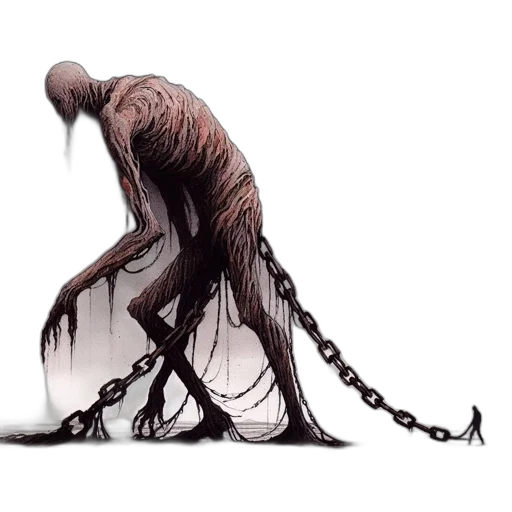 creature, hair, staff, weapon transparent PNG cut-out