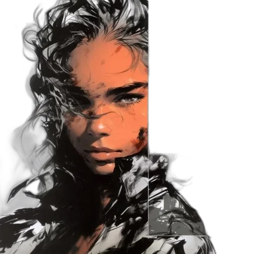face, hair, jacket, dress transparent PNG cut-out