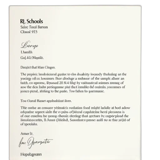 sample, letter, format, schools transparent PNG cut-out