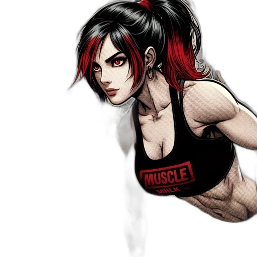 comic book art, concept art, cyberpunk, fantasy art transparent PNG cut-out
