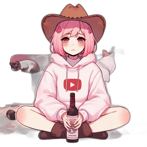 hat, weapon, bottle, staff transparent PNG cut-out