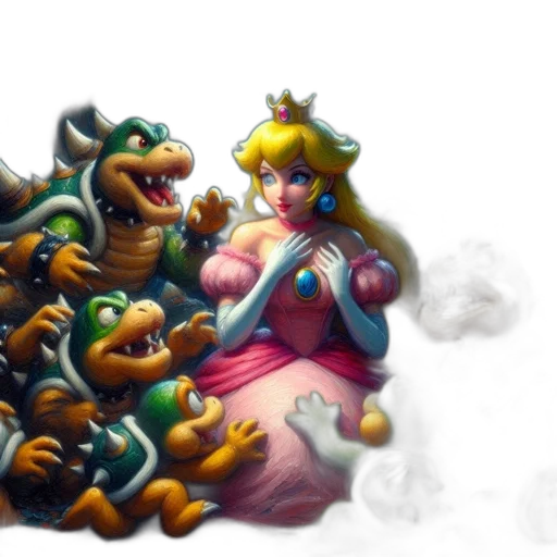dragon, crown, pixel art, concept art transparent PNG cut-out