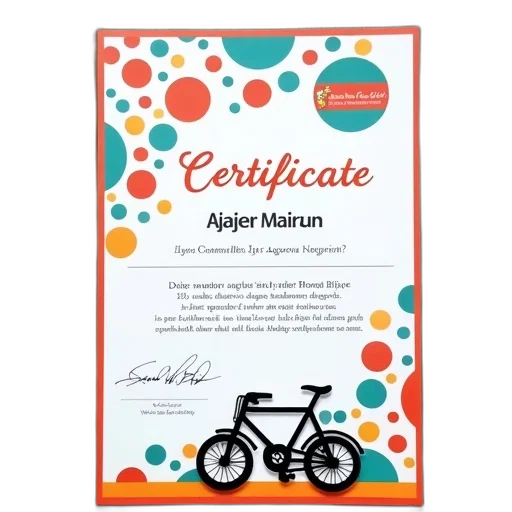 certificate, bicycle, design, bottom transparent PNG cut-out
