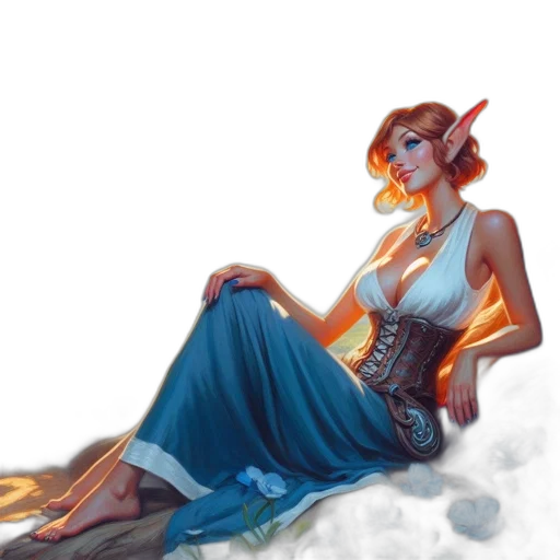 dress, concept art, fantasy art, comic book art transparent PNG cut-out