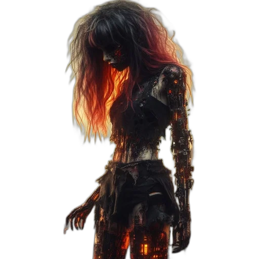 hair, mask, dress, robot transparent PNG cut-out