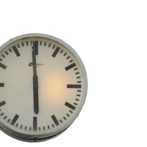 3d render, white, clock, black transparent PNG cut-out