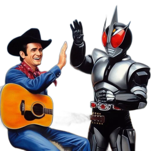 robot, concept art, cowboy, character transparent PNG cut-out