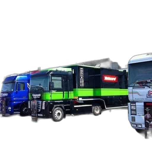 3d render, concept art, three, trucks transparent PNG cut-out