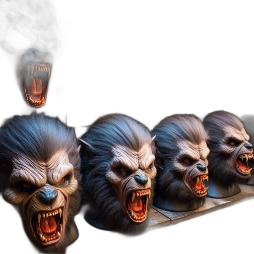 mask, concept art, fantasy art, 3d render transparent PNG cut-out