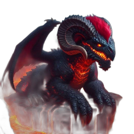 dragon, creature, staff, fantasy art transparent PNG cut-out