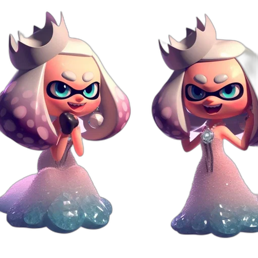 dress, crown, concept art, 3d render transparent PNG cut-out